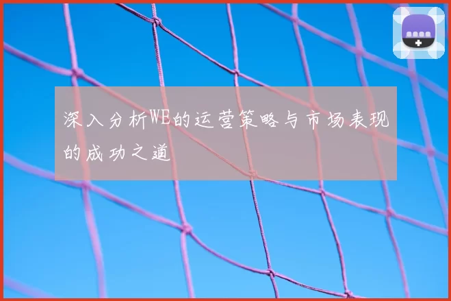 深入分析WE的运营策略与市场表现的成功之道