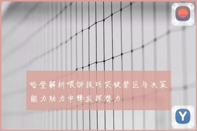 哈登解析喂饼技巧突破禁区与决策能力助力中锋发挥潜力